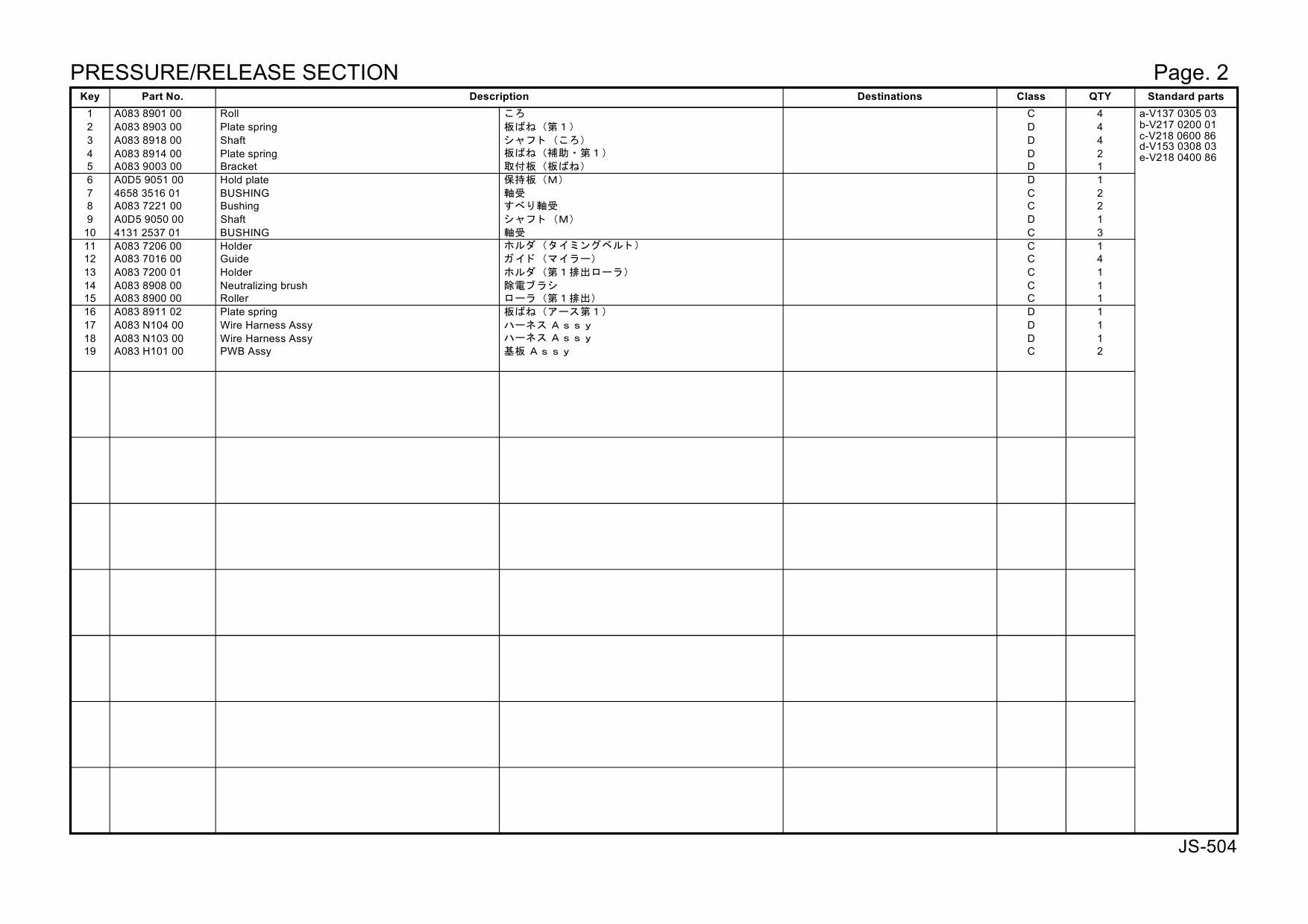Konica-Minolta Options JS-504 A0D5 Parts Manual-4